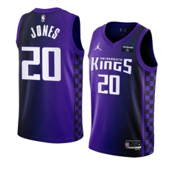 Men Sacramento Kings 20 Colby Jones Purple 2023 24 Statement Edition Swingman Stitched Basketball Jersey