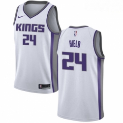 Mens Nike Sacramento Kings 24 Buddy Hield Swingman White NBA Jersey Association Edition