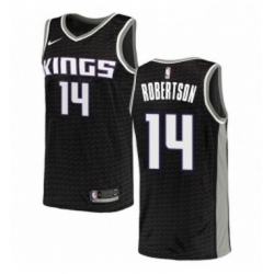 Womens Nike Sacramento Kings 14 Oscar Robertson Authentic Black NBA Jersey Statement Edition