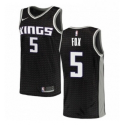 Womens Nike Sacramento Kings 5 DeAaron Fox Swingman Black NBA Jersey Statement Edition 