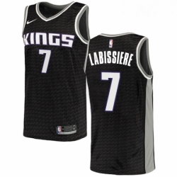 Womens Nike Sacramento Kings 7 Skal Labissiere Swingman Black NBA Jersey Statement Edition 