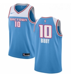 Youth Nike Sacramento Kings 10 Mike Bibby Swingman Blue NBA Jersey 2018 19 City Edition