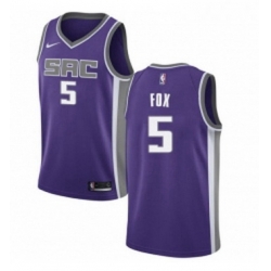 Youth Nike Sacramento Kings 5 DeAaron Fox Swingman Purple Road NBA Jersey Icon Edition 