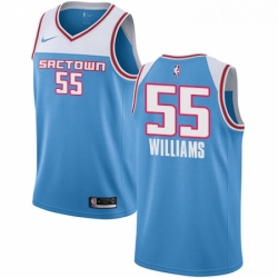 Youth Nike Sacramento Kings 55 Jason Williams Swingman Blue NBA Jersey 2018 19 City Edition 