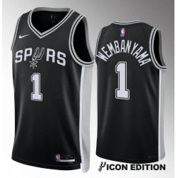 Men's NBA San Antonio Spurs #1 Victor Wembanyama Icon Edition Jersey