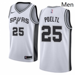 Mens Nike San Antonio Spurs 25 Jakob Poeltl Swingman White NBA Jersey Association Edition 