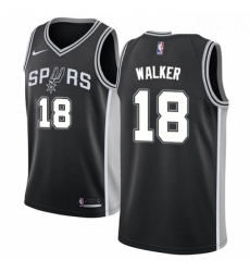 Youth Nike San Antonio Spurs 18 Lonnie Walker Swingman Black NBA Jersey Icon Edition 