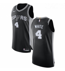 Youth Nike San Antonio Spurs 4 Derrick White Authentic Black Road NBA Jersey Icon Edition 