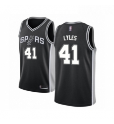 Youth San Antonio Spurs 41 Trey Lyles Swingman Black Basketball Jersey Icon Edition 