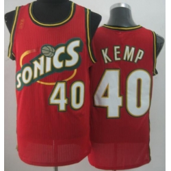 Seattle SuperSonics 40 Shawn Kemp Red Throwback Revolution 30 NBA Basketball Jerseys