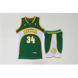 Supersonics 34 Ray Allen Green Swingman Jersey With Shorts