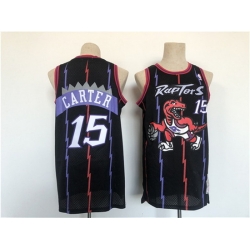 Men Toronto Raptors 15 Vince Carter Black Basketball Jersey