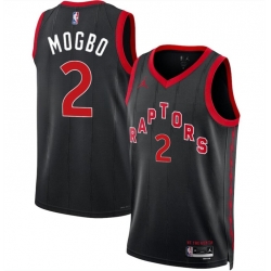 Men Toronto Raptors 2 Jonathan Mogbo Black 2024 Draft Statement Edition Stitched Basketball Jersey