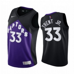 Men Toronto Raptors 33 Gary Trent Jr  Purple NBA Swingman 2020 21 Earned Edition Jersey