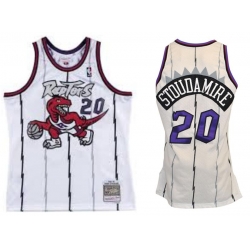 Men Toronto Raptors Damon Stoudamire #20 white Retro Stitched Jersey
