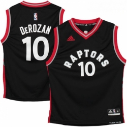 Mens Adidas Toronto Raptors 10 DeMar DeRozan Authentic Black NBA Jersey