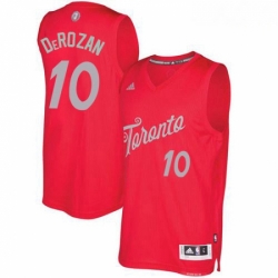 Mens Adidas Toronto Raptors 10 DeMar DeRozan Authentic Red 2016 2017 Christmas Day NBA Jersey