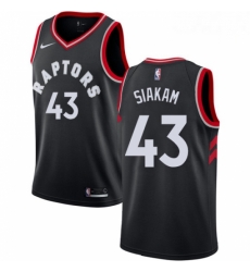 Mens Nike Toronto Raptors 43 Pascal Siakam Swingman Black Alternate NBA Jersey Statement Edition