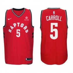 Nike NBA Toronto Raptors 5 DeMarre Carroll Jersey 2017 18 New Season Red Jersey 