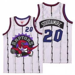 Raptors 20 Damon Stoudamire White Big Logo Retro Jersey