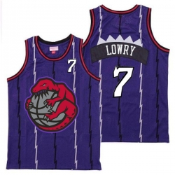 Raptors 7 Kyle Lowry Purple Retro Jerseys 3