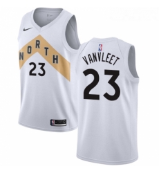 Womens Nike Toronto Raptors 23 Fred VanVleet Swingman White NBA Jersey City Edition 