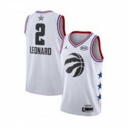 Youth Jordan Toronto Raptors 2 Kawhi Leonard Swingman White 2019 All Star Game Basketball Jersey 