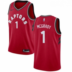 Youth Nike Toronto Raptors 1 Tracy Mcgrady Swingman Red Road NBA Jersey Icon Edition