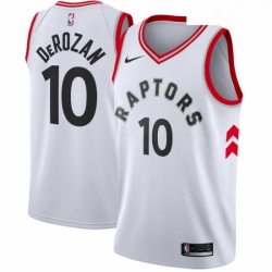 Youth Nike Toronto Raptors 10 DeMar DeRozan Swingman White NBA Jersey Association Edition