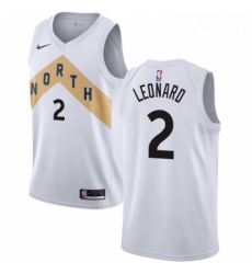 Youth Nike Toronto Raptors 2 Kawhi Leonard Swingman White NBA Jersey City Edition 