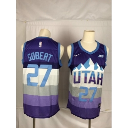 Jazz 27 Rudy Gobert Purple City Edition Nike Swingman Jersey