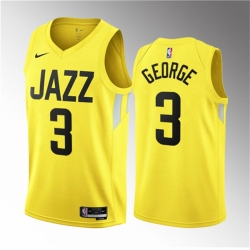 Men Utah Jazz 3 Keyonte George Yellow 2023 Draft Association Edition Stitched Basketball Jersey