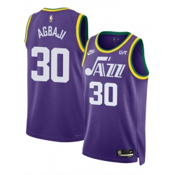 Men Utah Jazz 30 Ochai Agbaji Purple 2023 Classic Edition Stitched Basketball Jersey
