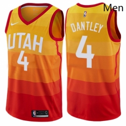 Mens Nike Utah Jazz 4 Adrian Dantley Swingman Orange NBA Jersey City Edition