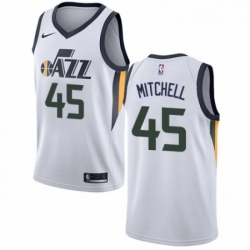 Mens Nike Utah Jazz 45 Donovan Mitchell Authentic NBA Jersey Association Edition 