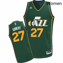 Womens Adidas Utah Jazz 27 Rudy Gobert Swingman Green Alternate NBA Jersey