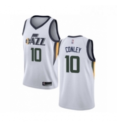 Womens Utah Jazz 10 Mike Conley Swingman White Basketball Jersey Association Edition 