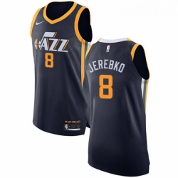 Youth Nike Utah Jazz 8 Jonas Jerebko Authentic Navy Blue Road NBA Jersey Icon Edition 