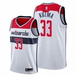 Men Nike Washington Wizards  Kyle Kuzm 33 White Stitched NBA Jersey