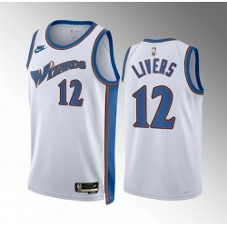 Men Washington Wizards 12 Isaiah Livers White Classic Edition Stitched Basketball Jersey