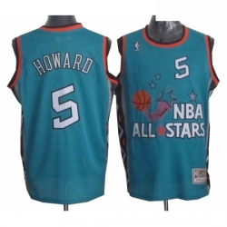 Mens Mitchell and Ness Washington Wizards 5 Juwan Howard Authentic Light Blue 1996 All Star Throwback NBA Jersey