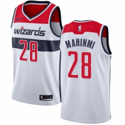 Mens Nike Washington Wizards 28 Ian Mahinmi Swingman White Home NBA Jersey Association Edition 