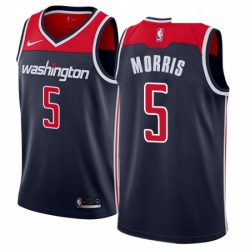 Mens Nike Washington Wizards 5 Markieff Morris Swingman Navy Blue NBA Jersey Statement Edition 