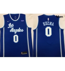 Lakers 0 Kyle Kuzma Blue Nike Swingman Jersey