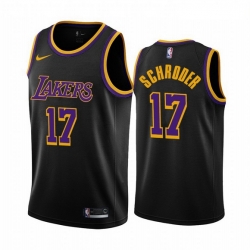 Men Los Angeles Lakers 17 Dennis Schroder Black NBA Swingman 2020 21 Earned Edition Jersey