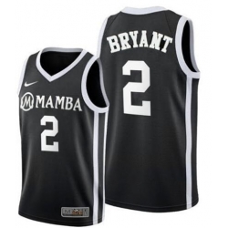 Men Los Angeles Lakers 2 Kobe Bryant Mamba Black Stitched NBA Jersey