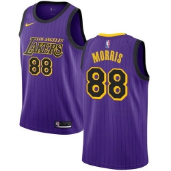 Men Nike Los Angeles Lakers 88 Markieff Morris Purple NBA Swingman City Edition 2018 19 Jersey