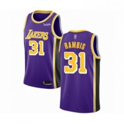 Mens Los Angeles Lakers 31 Kurt Rambis Authentic Purple Basketball Jerseys Icon Edition