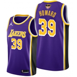 Men's Los Angeles Lakers #39 Dwight Howard 2020 Purple Finals Stitched NBA Jersey