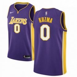 Mens Nike Los Angeles Lakers 0 Kyle Kuzma Authentic Purple NBA Jersey Icon Edition 